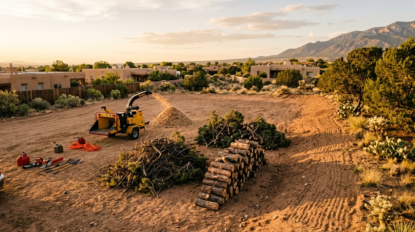 Professional tree removal and land clearing equipment